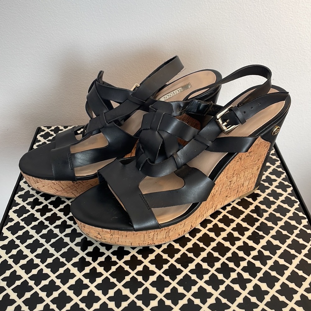 Guess wedge sandals gently used condition - Picture 3 of 13
